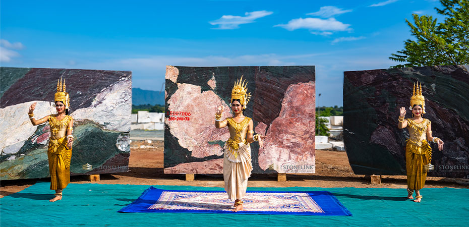 Cambodian Four Seasons Green Marble blocks