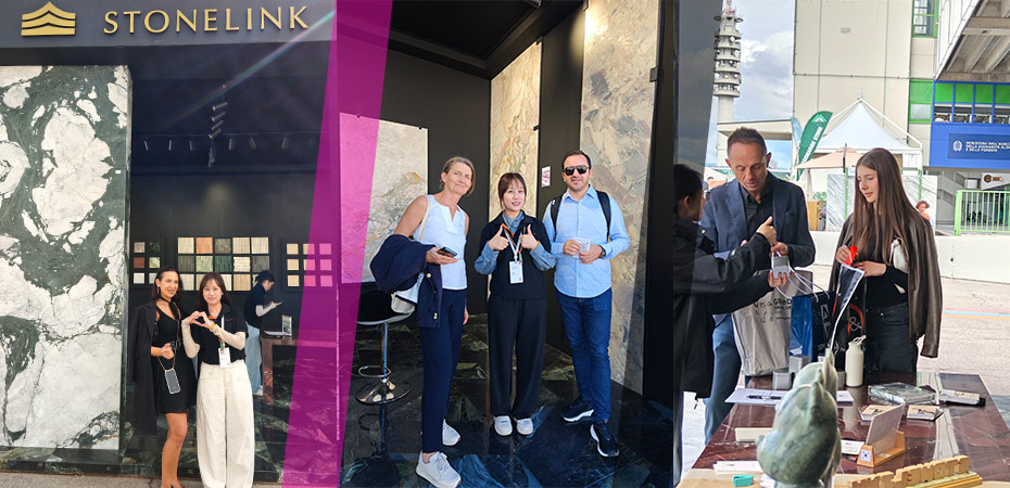 STONELINK at Marmomac 2025 Stone Fair in Verona, Italy with clients