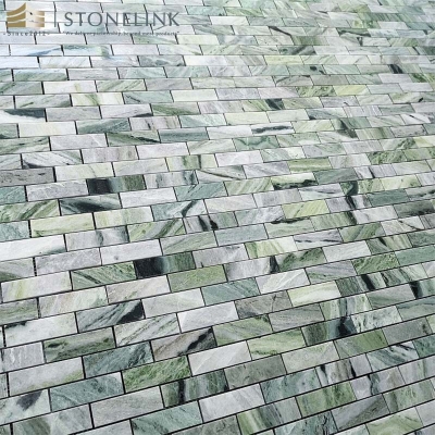 Raggio Verde brick marble mosaic