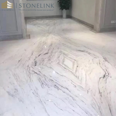 Bianco Oro Bianco Vena white marble block