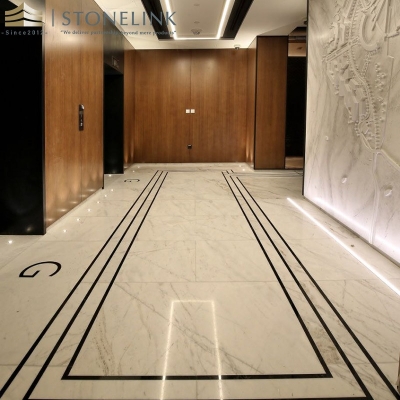 Bianco Oro Bianco Vena white marble block