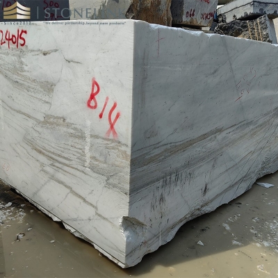 Bianco Oro marble block