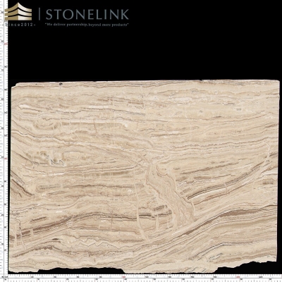 Jurassic White Traonyx travertine slab