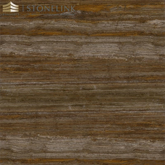 Chocolate silver travertine slab