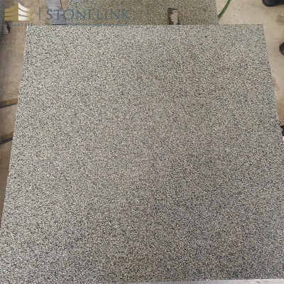 G612 grey granite bush-hammered stone pavers